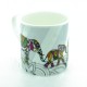 Elephant Family Colour Bone China Mug (ellie)