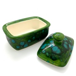 Butter Dish in Lava Green