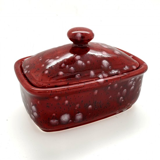 Butter Dish in Lava Red
